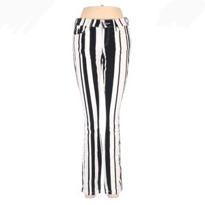 Guess Black & White Striped Jeans